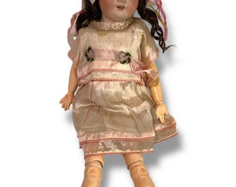German Antique Bisque Hertwig Candy Baby Doll 2 3/4 Inches With