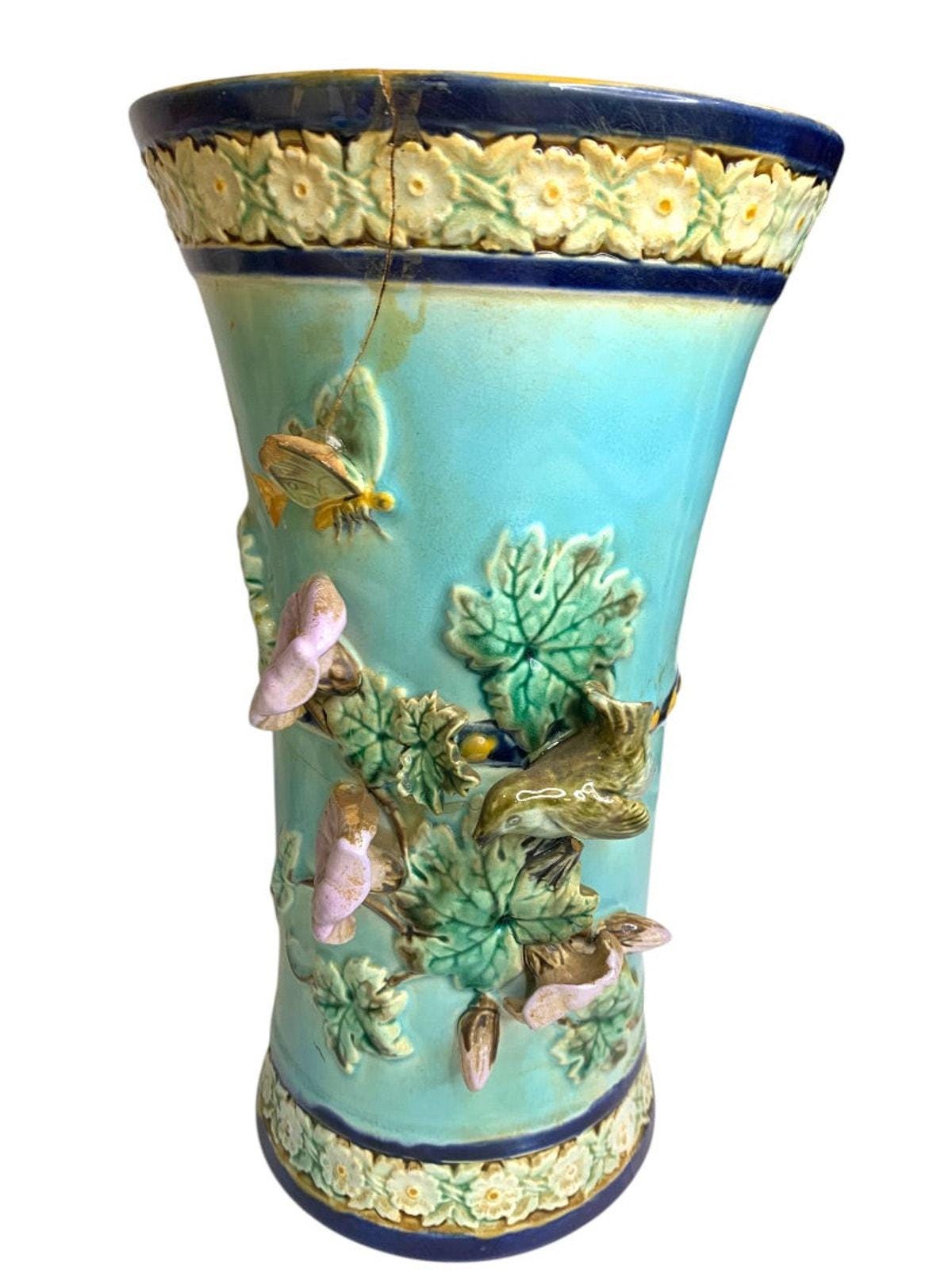 Majolica vase - Etsy 日本
