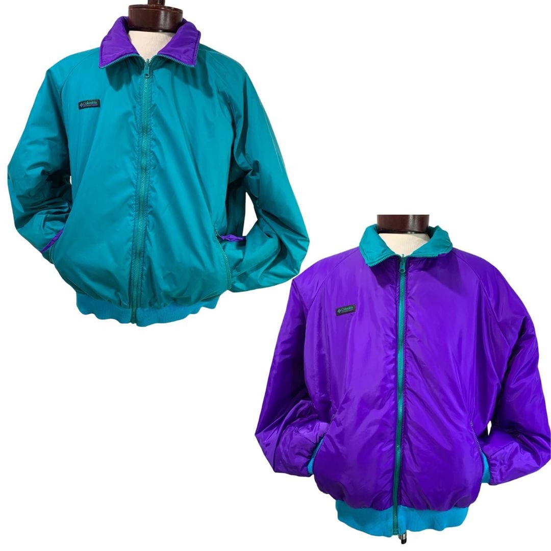 Size XL Columbia 1990s Reversible Mens Ski Jacket Teal Purple - Etsy