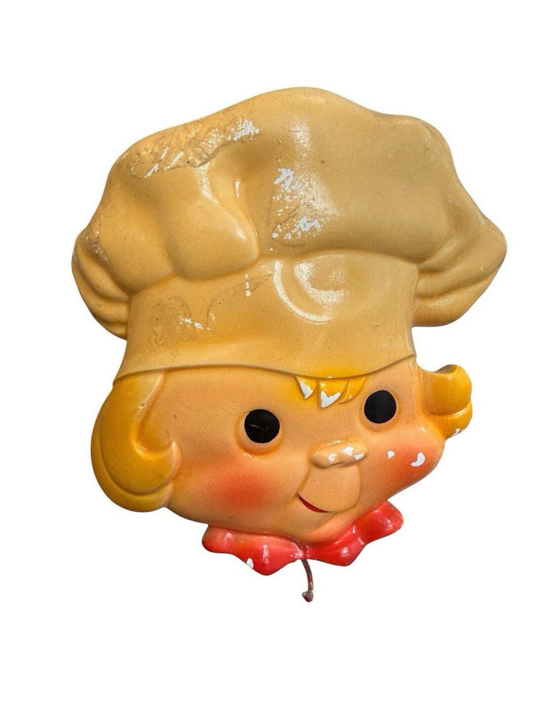Vintage Miller Studio 1964 Chef Head Chalkware Wall Plaque Dishcloth ...