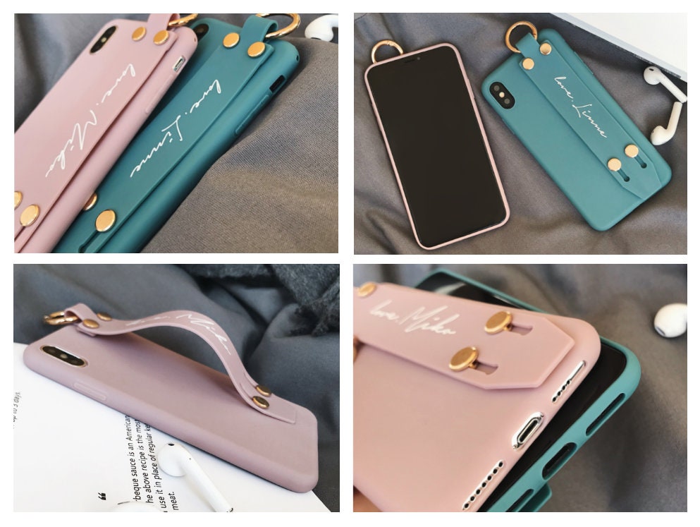 Custom Phone Casepersonalised Hand Wrist Strap Iphone Etsy