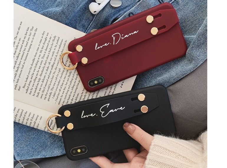 Custom Phone Casepersonalised Hand Wrist Strap Iphone Etsy