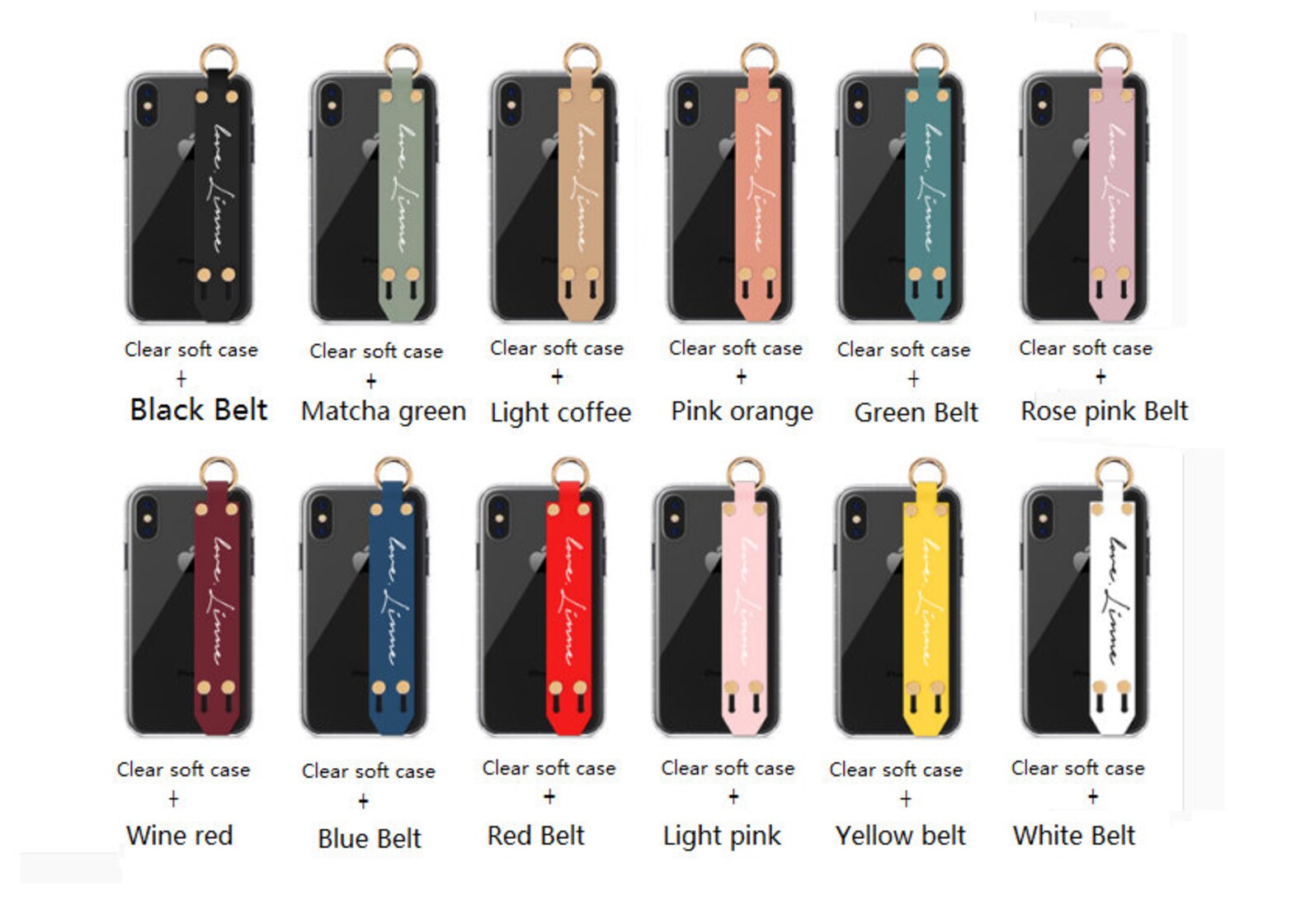 Custom Phone Casepersonalised Hand Strap Iphone Caseclear Etsy