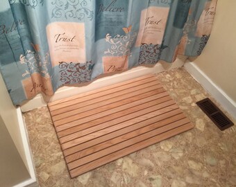 Cedar Bath Mat Etsy