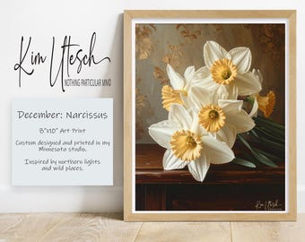 December Narcissus, 8x10 Art Print.