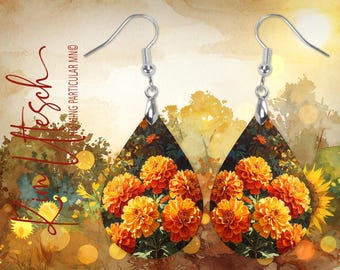 October Marigold Earrings — A Bloom of Warmth and Quiet Resilience