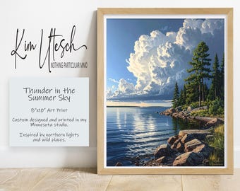 Thunder in the Summer Sky. Custom Designed 8x10 Art Print.