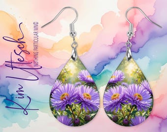 September Aster Earrings - A Bloom of Wisdom and Steady Joy