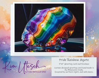 Pride Rainbow Agate — 5x7 Greeting Card