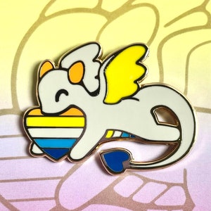 1.5 Inch Sunset Aroace Aromantic Asexual Pride Flag Dragon Enamel Pin