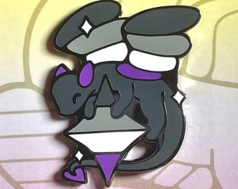 1.5 Inch Starry Asexual Flag Dragon Enamel Pin