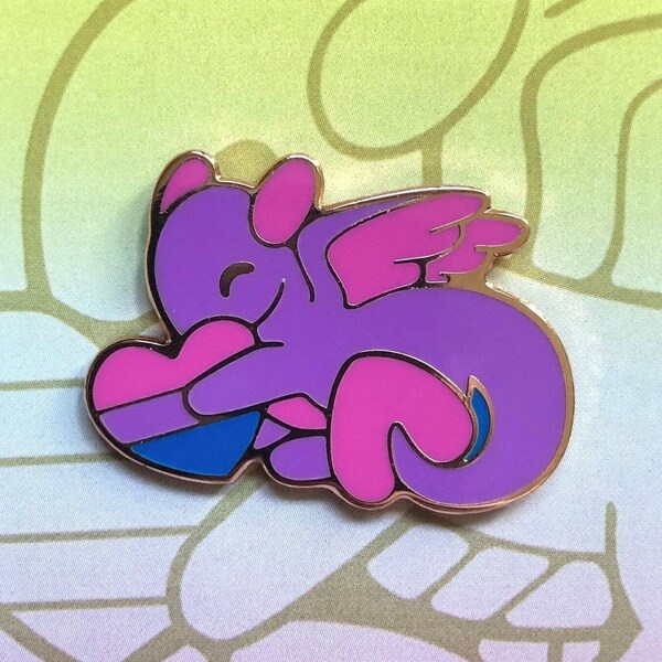 1.25 Inch Bisexual Flag Dragon Enamel Pin