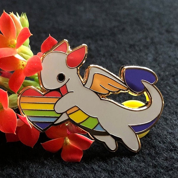 1.5 Inch LGBT+ Rainbow Pride Dragon Enamel Pin