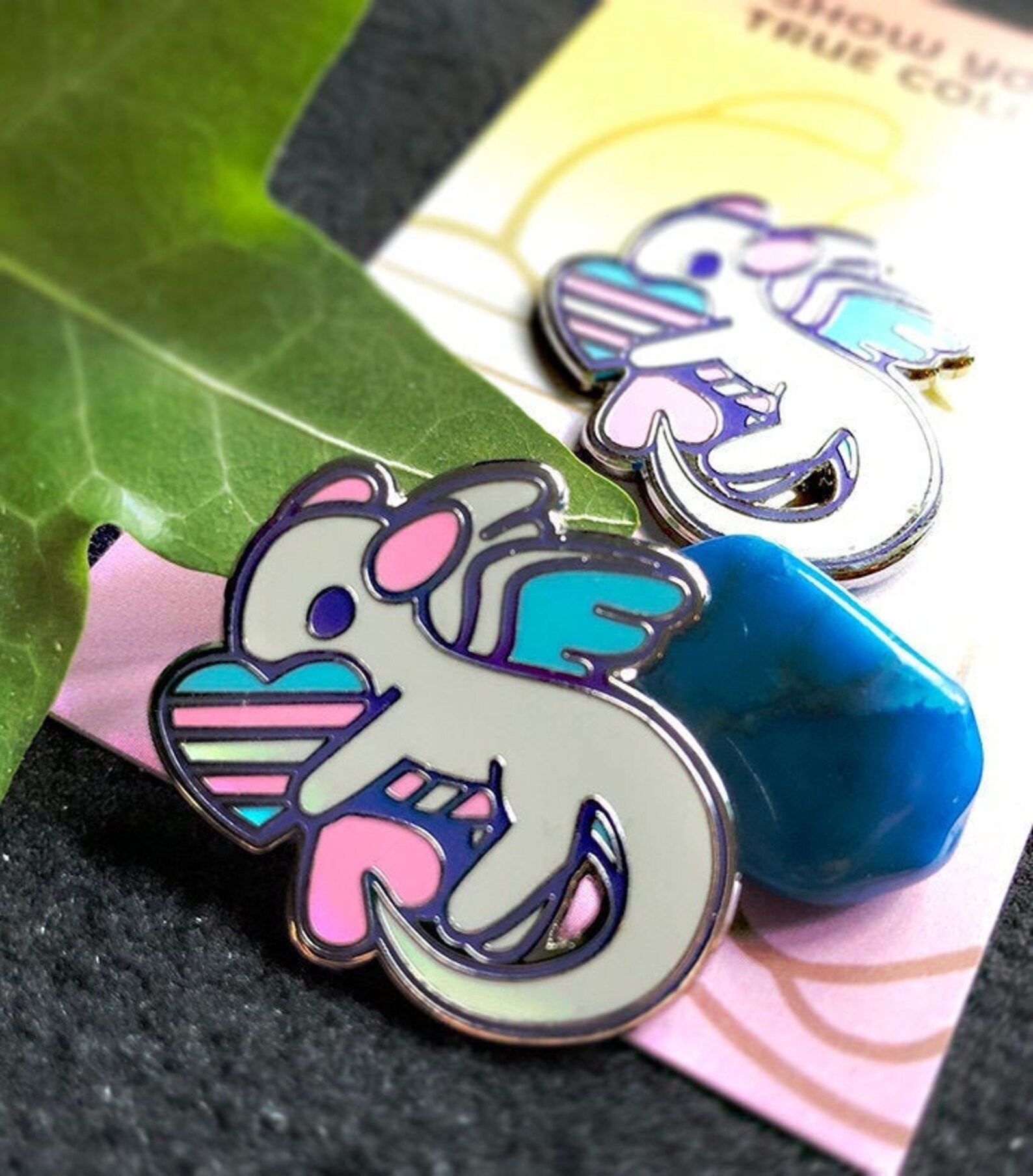 1.125 Inch Trans Flag Dragon Enamel Pin | Etsy