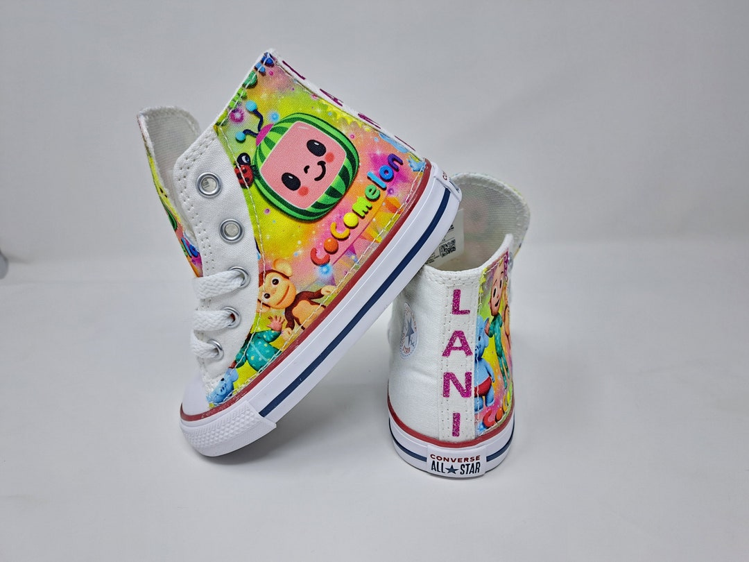 Custom Rainbow Converse Shoes Birthday Sneaker by Hallwayz