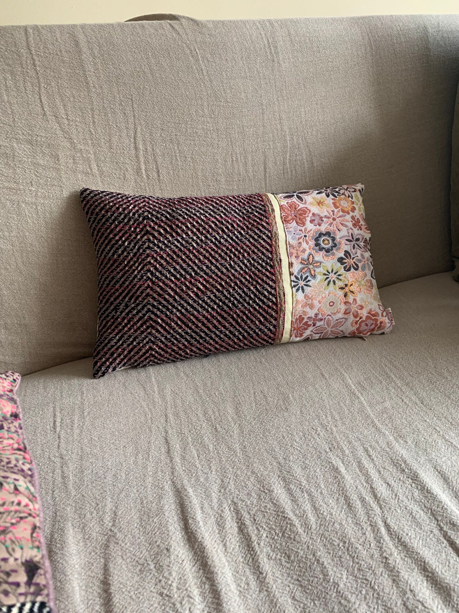 Cushion wrap unique cushion vintage fabric cushion Etsy