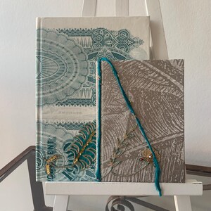 Handcrafted Recycled Paper Notebooks with Vintage Embroidery