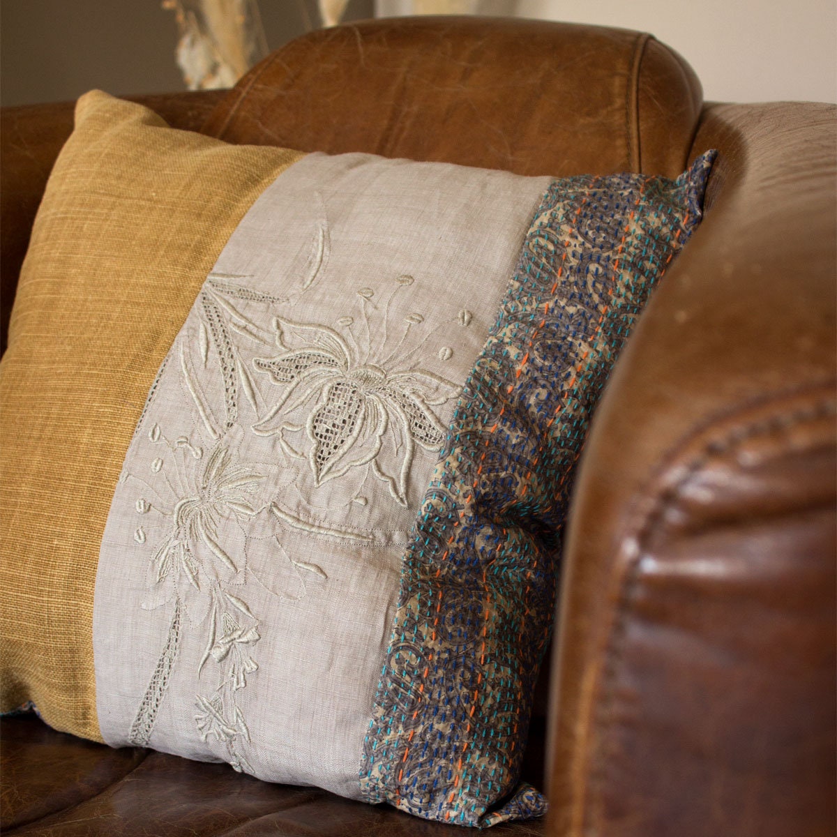 Coussin Carre Soie Et