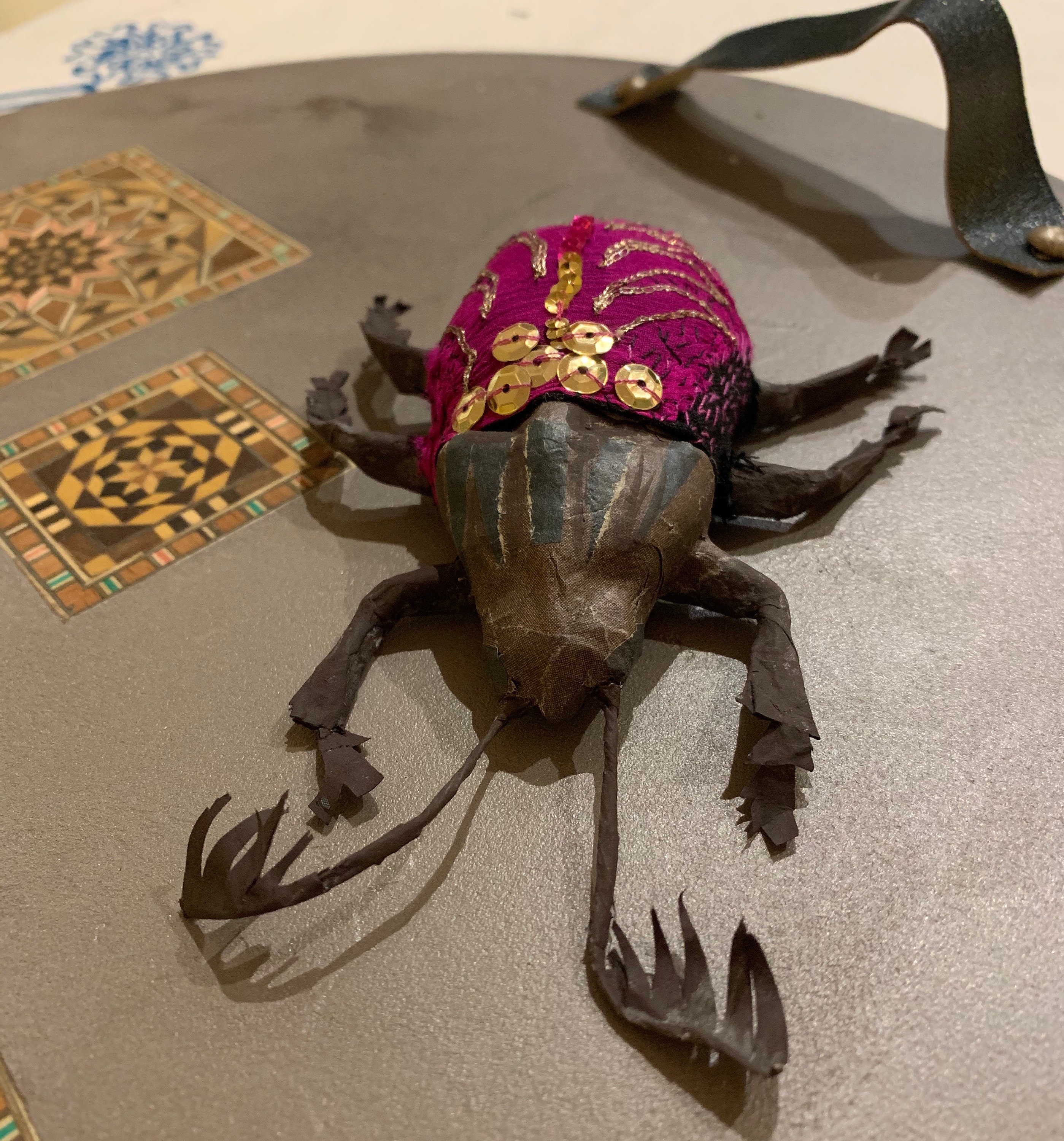 Mini Beetle Papiermâché Beetle Sculpture Beetle Paper and Etsy UK