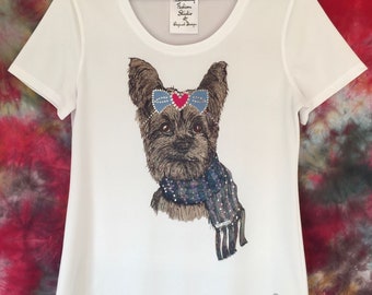 Women's Shirts, Women's Tops, Shirts for Dog Lovers, Shirts with Dog, Gifts for Women, Gifts for Mom, Dog, Scottish Terrier Shirt, Sale