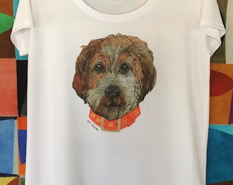 Womens Shirts, Women's Tees, Shirts for Animal Lovers, Shirts for Dog Lovers, Gifts for Women, Gifts for Mom, Dog, Cute Shirt with Dog