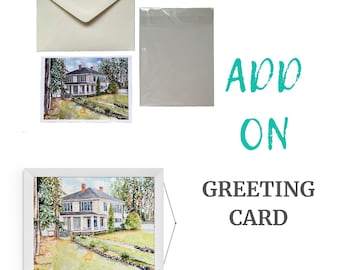 ADD ON Greeting Card with Your House Portrait  - This Listing is only for who ordered house portrait