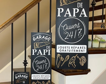 Panneau Décoratif Vintage "garage" En Aluminium - Cadeau Pour Papa - Style Rétro - Réf 108120010002 - Neuf