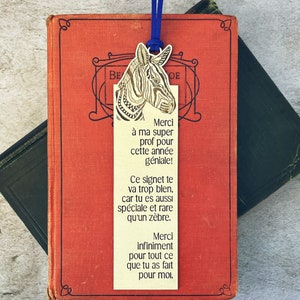 Cadeau Enseignant(e), Professeur(e), Éducateur(trice) - Signet en bois gravé : Le cadeau parfait en fin d'année