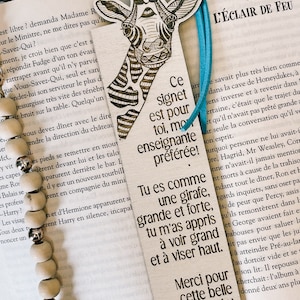 Cadeau Enseignant(e), Professeur(e), Éducateur(trice) - Signet en bois gravé : Le cadeau parfait en fin d'année