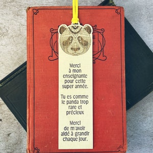 Cadeau Enseignant(e), Professeur(e), Éducateur(trice) - Signet en bois gravé : Le cadeau parfait en fin d'année