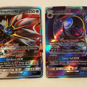 Lunala Solgaleo GX Custom Made Holo Pokemon Cards 