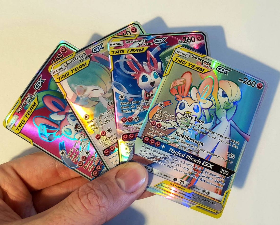 Tag Team 5 Rainbow Rare 10 GX Cards Custom Made Random Etsy