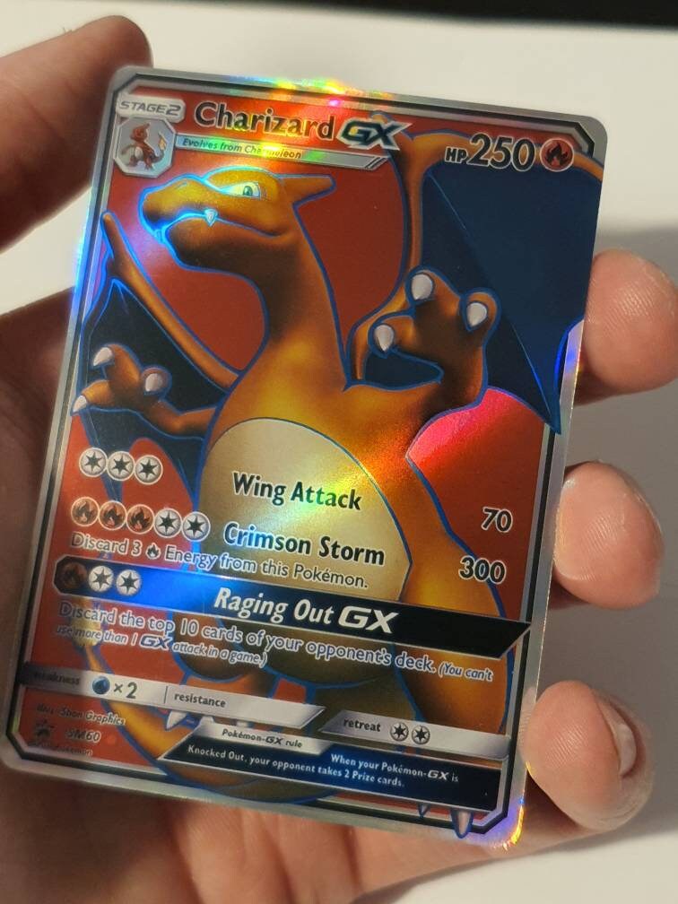 Custom Charizard Gx Pokemon Card Custom Made Ultra Rare Etsy Sweden Custom Charizard Gx Pokemon Card Custom Made Ultra Rare Etsy Sweden