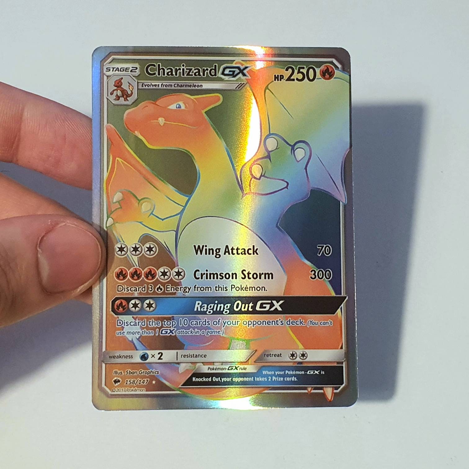 Charizard GX HOLOGRAPHIC Custom Made Shiny Rainbow Rare - Etsy