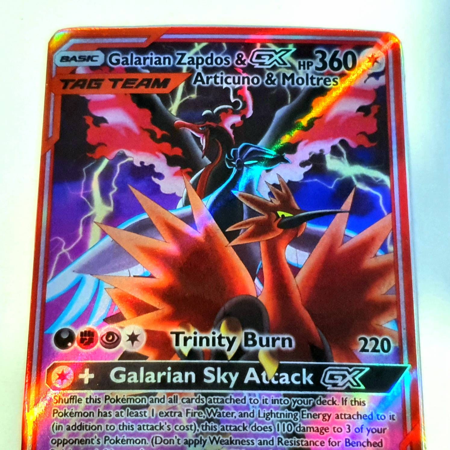 Galarian Zapdos Articuno Moltres Custom Art Card Tag Team Etsy