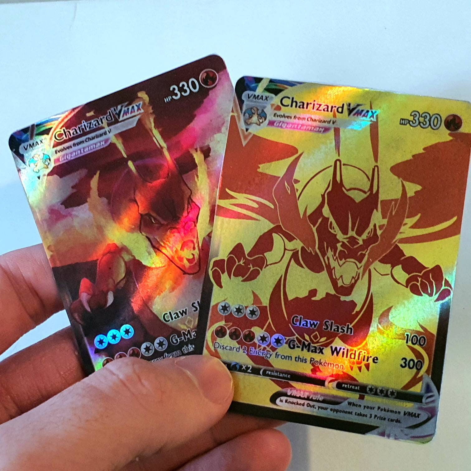 Charizard Vmax Holo Custom Art Gold Pokemon Cards - Etsy