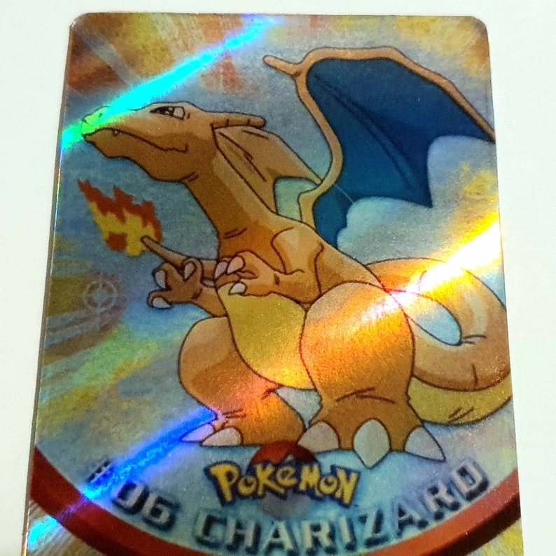 Topps Charizard Card Holo Custom Made Pokemon Card Etsy