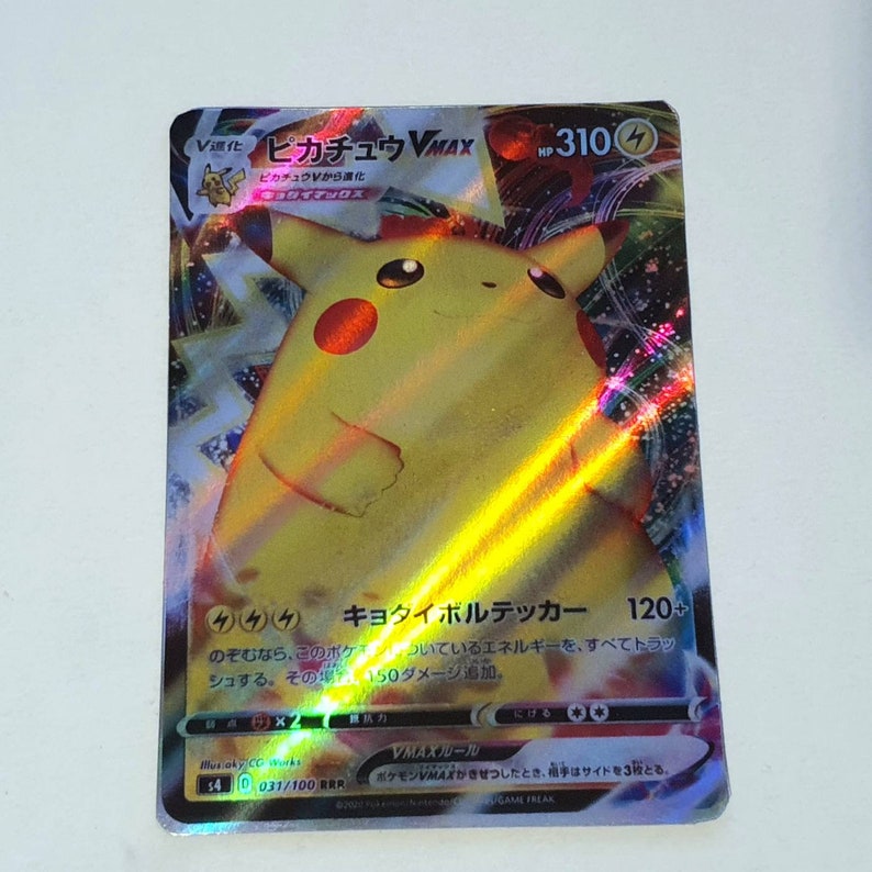 Pikachu Vmax Holo Japanese Custom Made Pokemon Cards | Etsy
