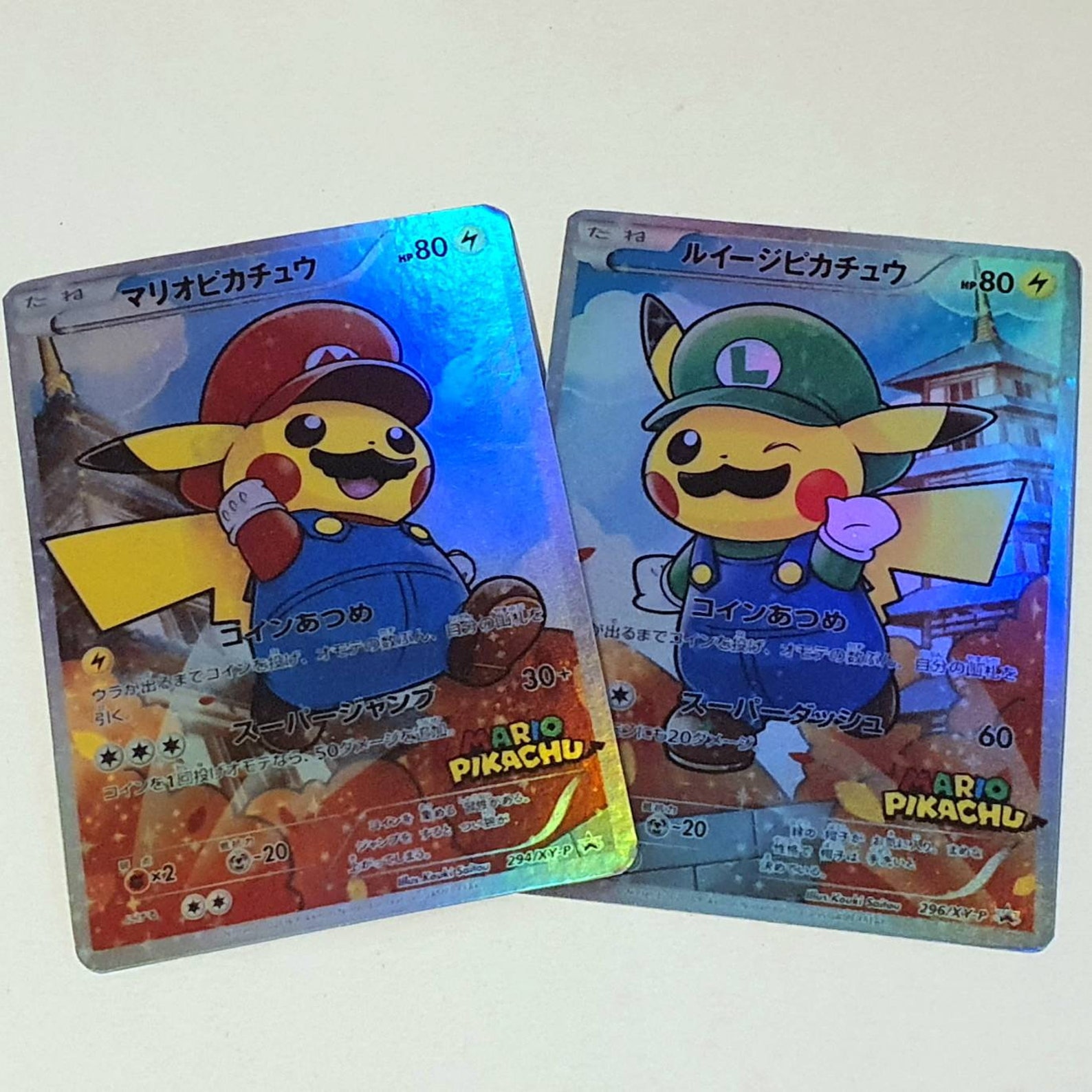Mario Luigi Pikachu Holo Custom Made Pokemon Cards Etsy Ireland