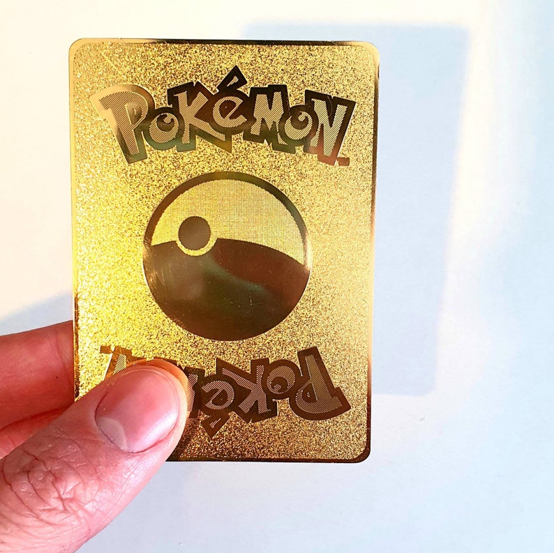 Gold Pokemon Card Charmander Bulbasaur Squirtle Custom Etsy