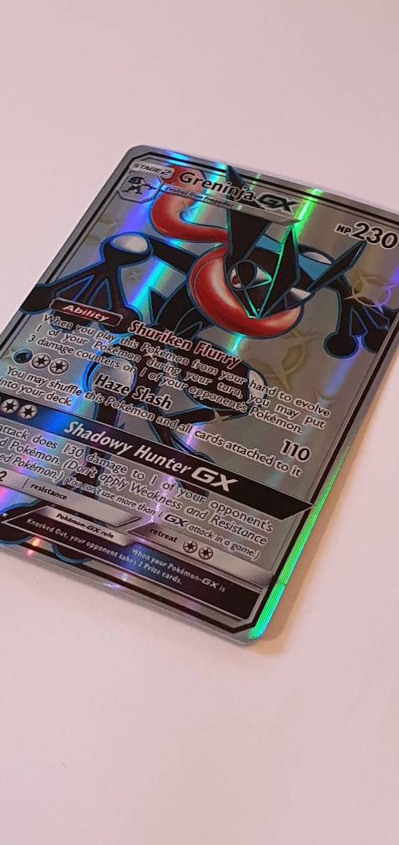 Greninja GX Pokemon Card Custom Made Shiny Holo Card | Etsy