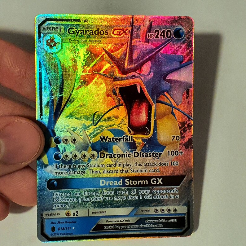 Gyarados GX Holographic Custom Made Pokemon Card - Etsy