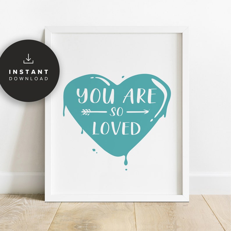 You Are so Loved Quote Art Inspirational Quote Painting Hand Etsy UK