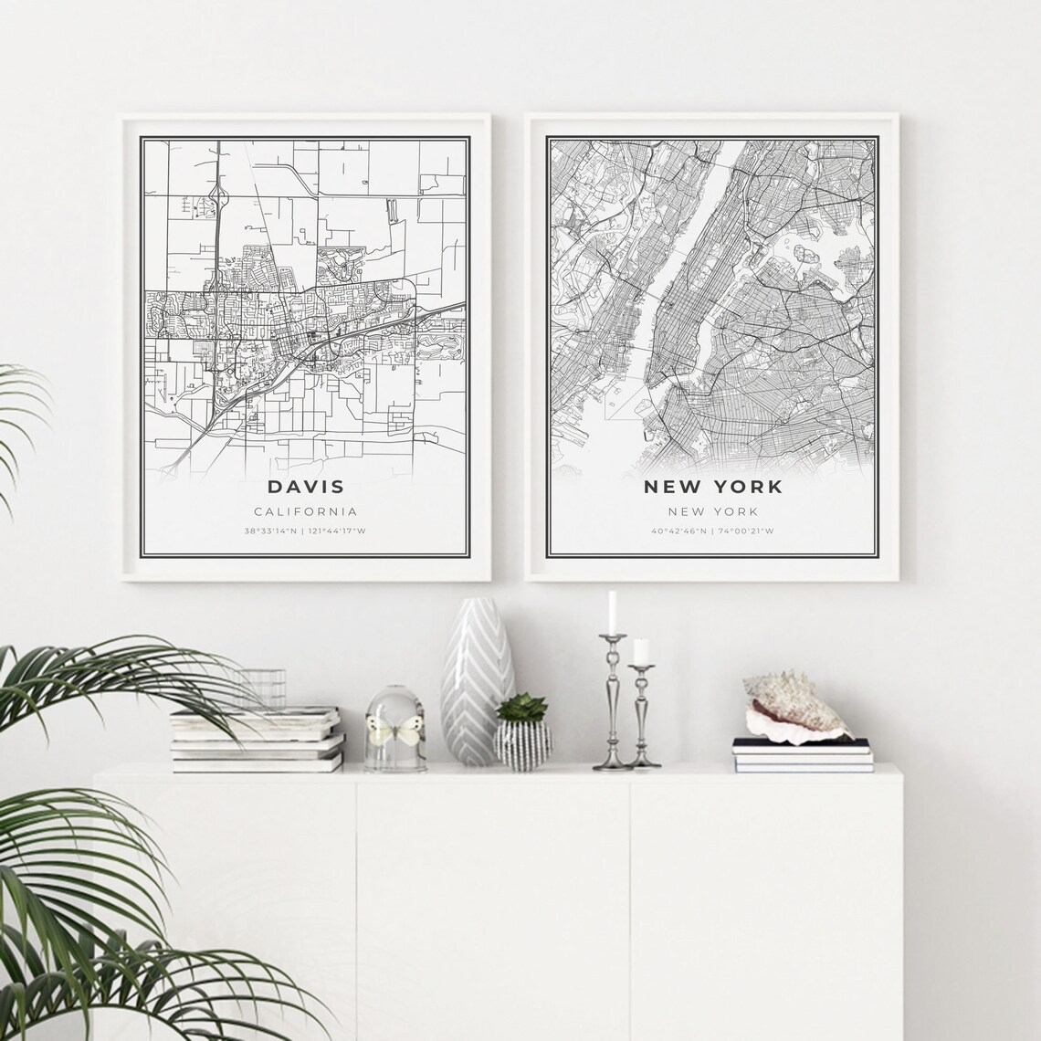 Davis Map Print California CA USA Map Art Poster Yolo County | Etsy