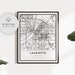 Lafayette Map Print, Indiana IN USA Map Art Poster, Tippecanoe County ...