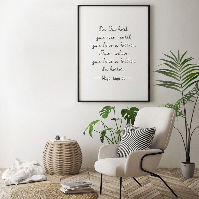 Do the Best You Can Printable Maya Angelou Maya Angelou - Etsy