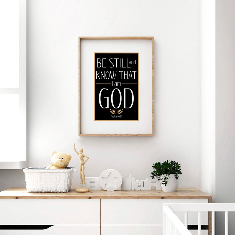 Poster Scripture Wall Art Printable Bible Verse Art Be Etsy