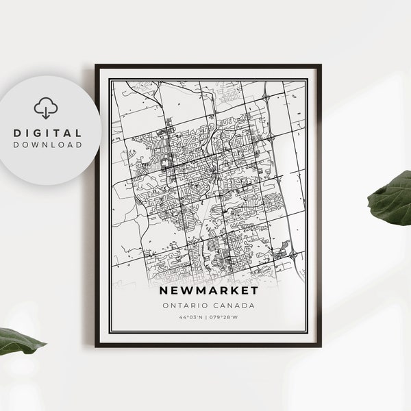 Newmarket Road Map Etsy