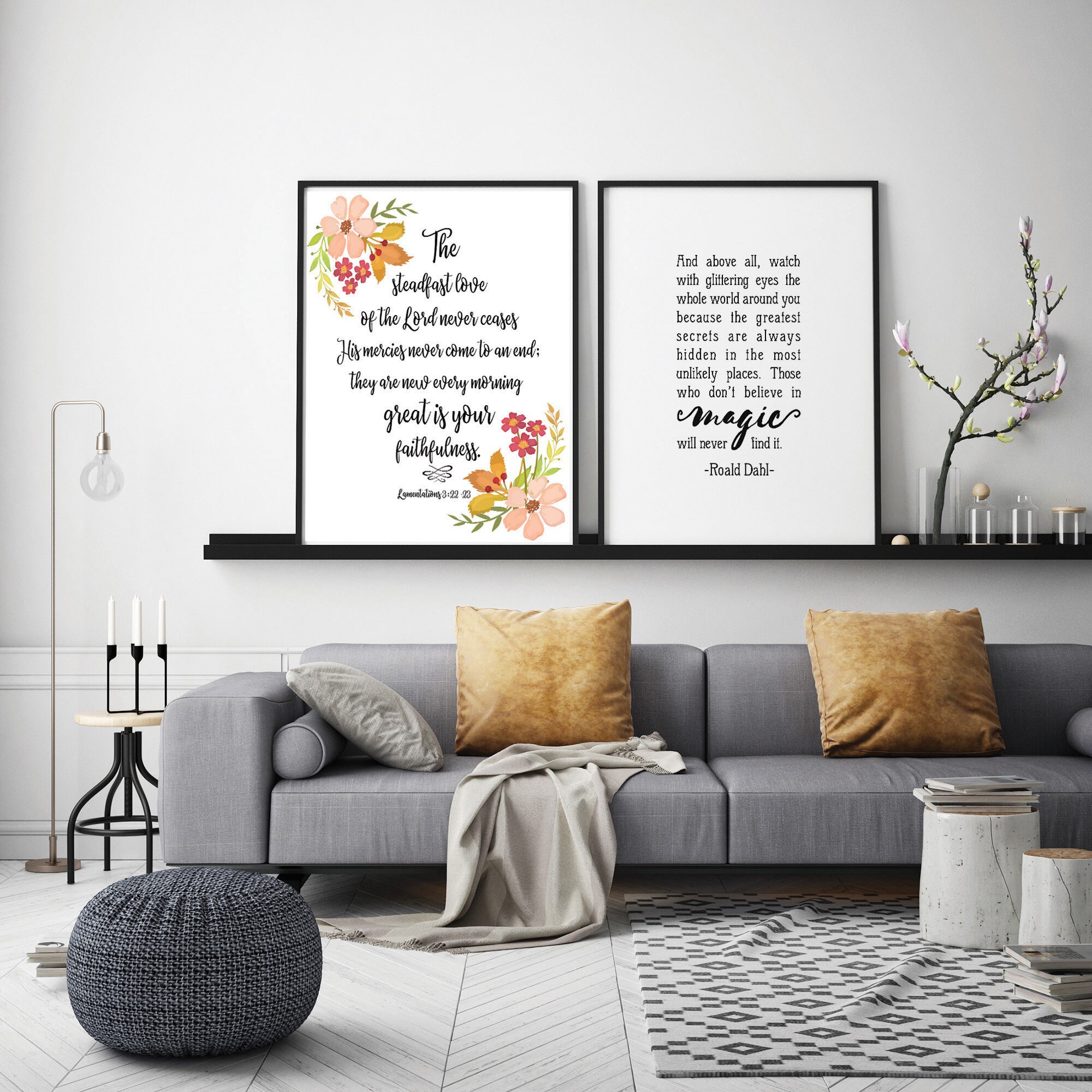 Bible Verse Printable Printable Lamentations 3:22-23 the - Etsy