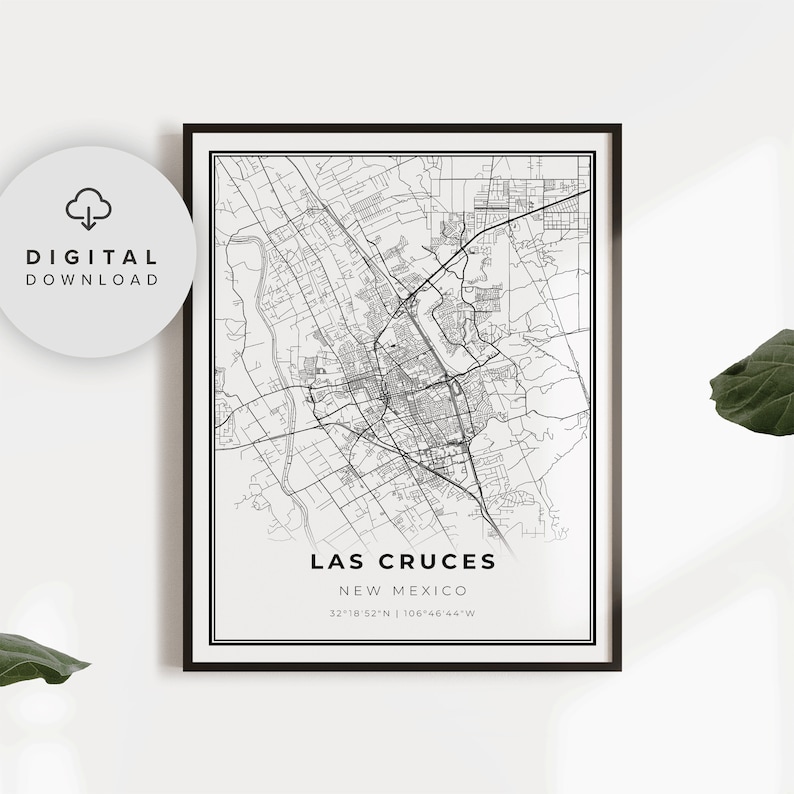 Las Cruces Map Print New Mexico NM USA Map Art Poster - Etsy